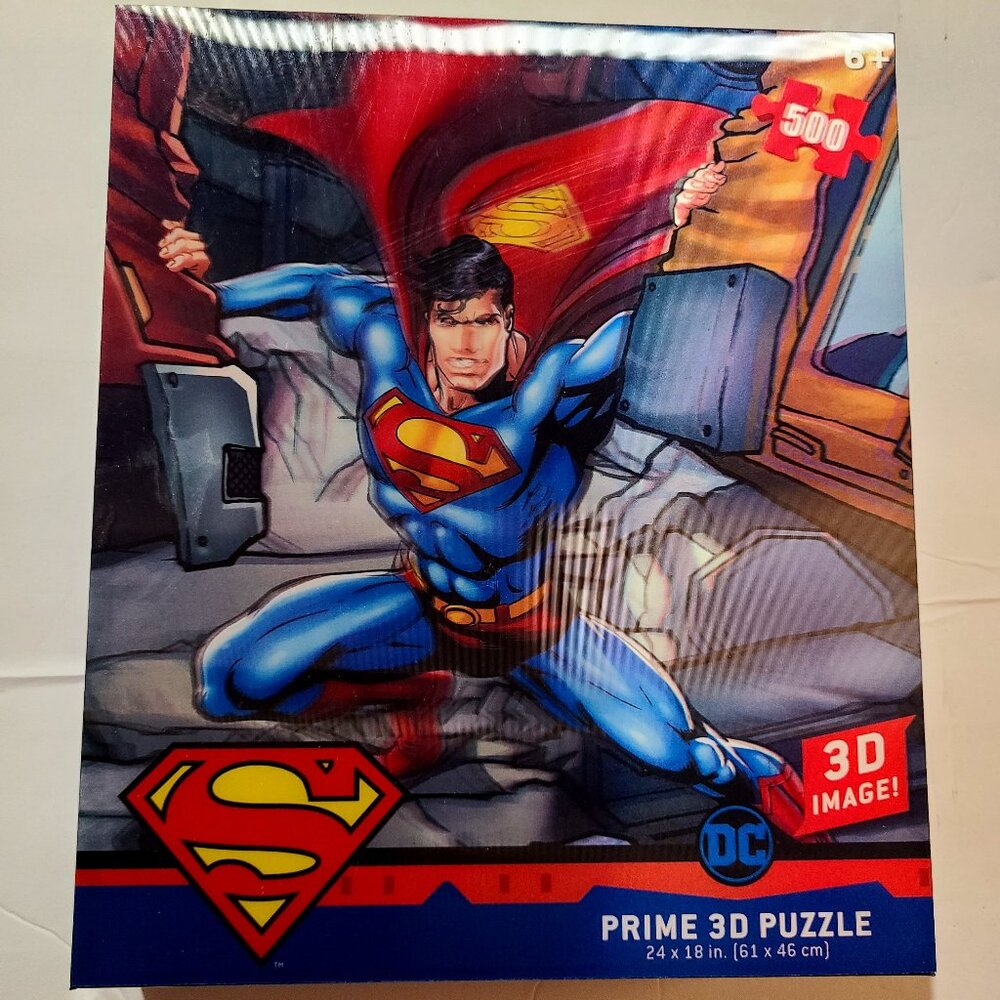 Lenticular Prime 3D 500 piece Puzzle DC Superman Strength